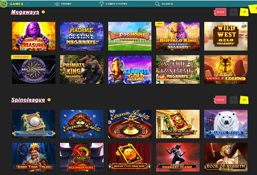 Types of games at Booi casino