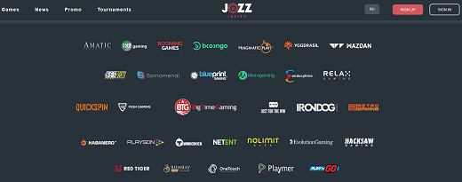 Jozz Casino Game Providers